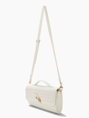 ❤️ Few Moda East West Clutch with Shoulder Strap in Cream
